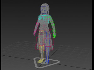 rigged anime girl character 3D मॉडल