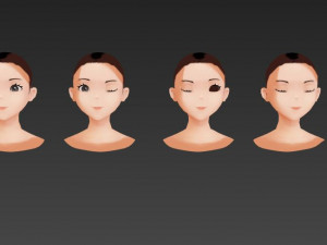 rigged anime girl character 3D मॉडल