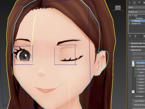rigged anime girl character 3D मॉडल