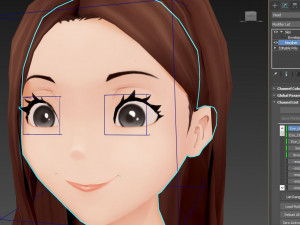 rigged anime girl character 3D मॉडल