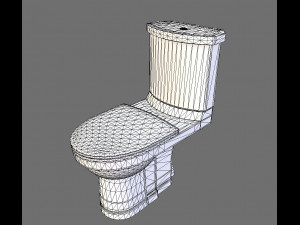 toilet model 3D मॉडल