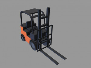 forklift model Modelo 3D