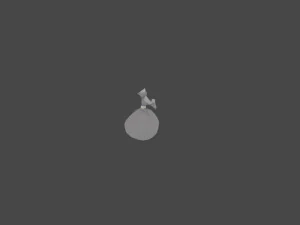 3d animated canvas sack 3D Model