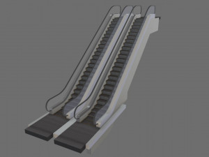 animated escalator 3D 模型