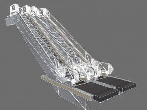 animated escalator 3Dモデル