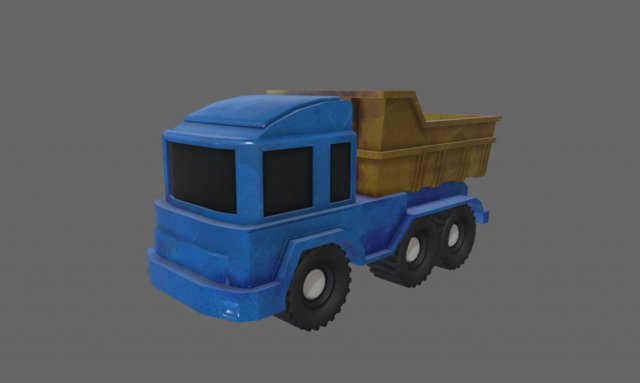 truck toy 3D Model .c4d .max .obj .3ds .fbx .stl .blend 