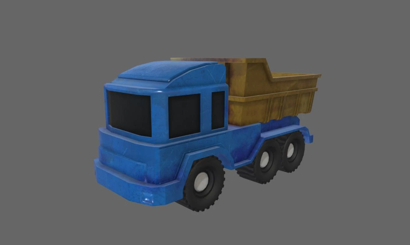 truck toy 3D Model .c4d .max .obj .3ds .fbx .stl .blend