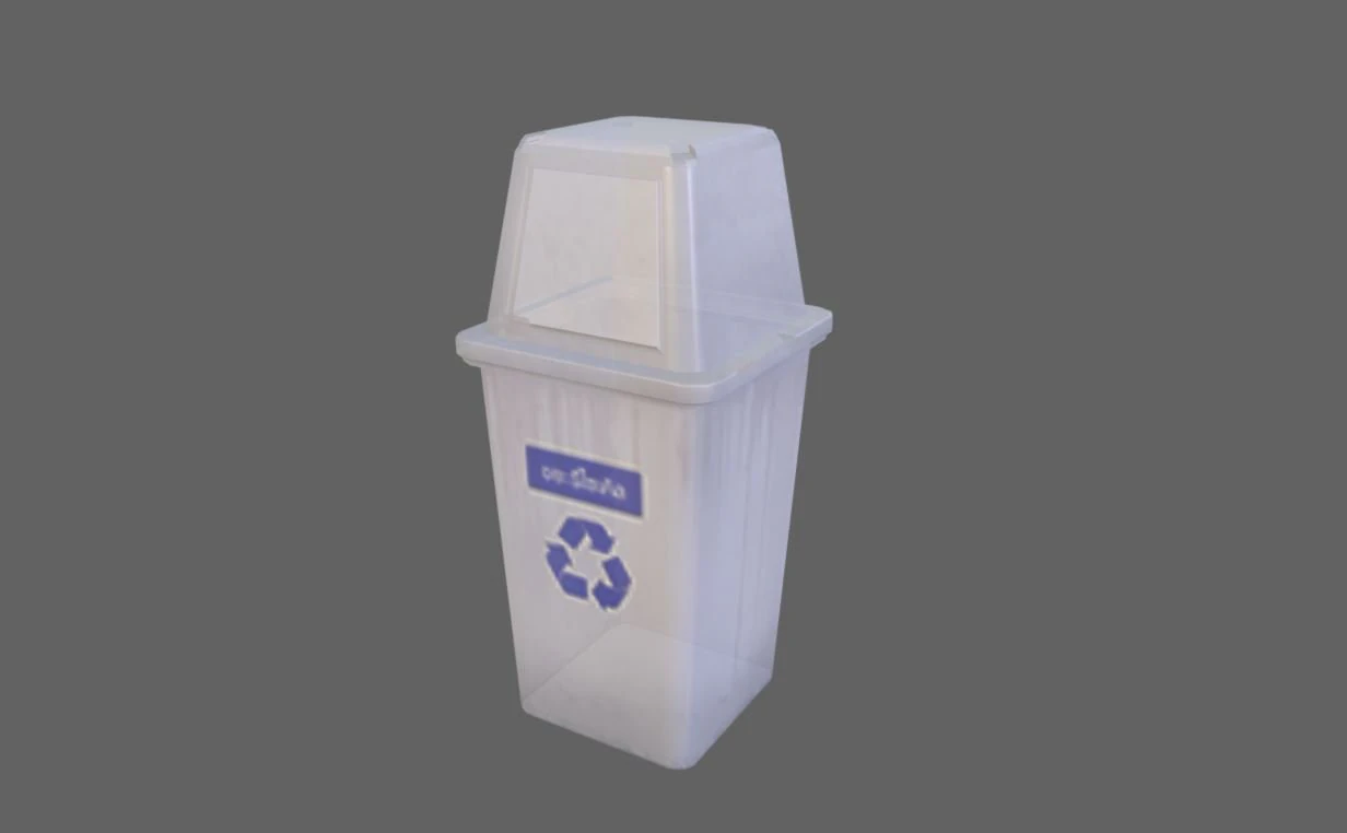 low poly bin 3D Model .c4d .max .obj .3ds .fbx .stl .blend 