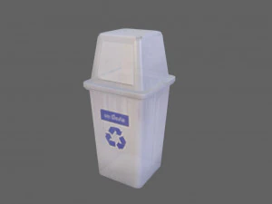 low poly bin 3D Model