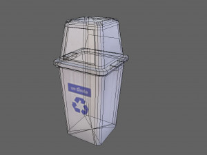 low poly bin 3D Model