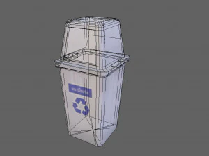low poly bin 3D Model