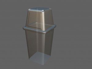 low poly bin 3D Model