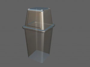 low poly bin 3D Model