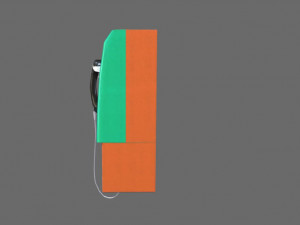 low poly public telephone 3D Model