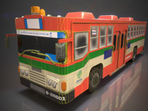 thai bus Modello 3D