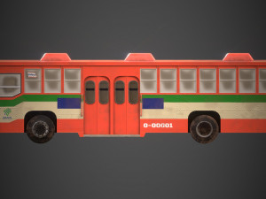 thai bus Modello 3D