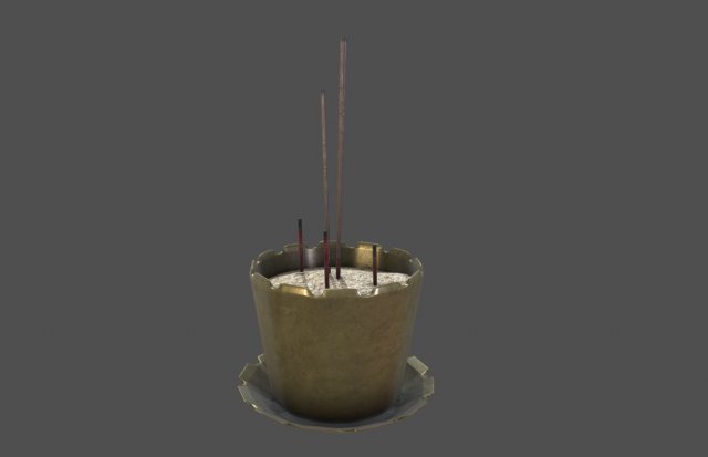 incense pot 3Dモデル .c4d .max .obj .3ds .fbx .stl .blend 