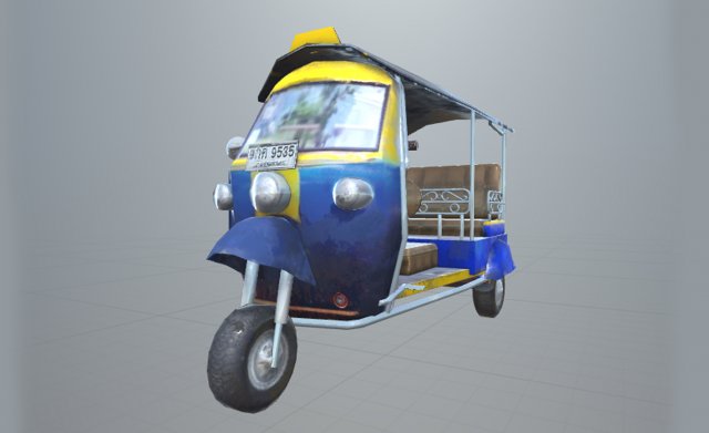 tuk tuk three wheelers taxi car 3D Model .c4d .max .obj .3ds .fbx .stl .blend 