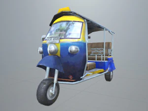 tuk tuk three wheelers taxi car 3D Model
