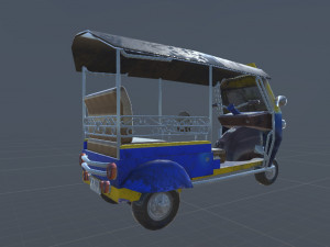 tuk tuk three wheelers taxi car 3D Model