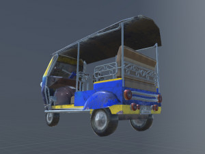 tuk tuk three wheelers taxi car 3D Model