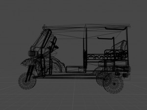 tuk tuk three wheelers taxi car 3D Model