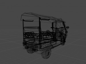 tuk tuk three wheelers taxi car 3D Model
