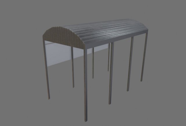 stainless roof Modelo 3D .c4d .max .obj .3ds .fbx .stl .blend 