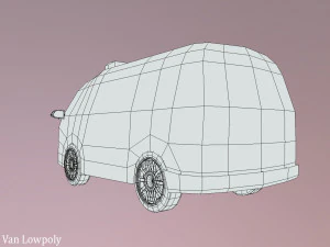 furgone di salvataggio furgone di salvataggio lowpoly Modello 3D