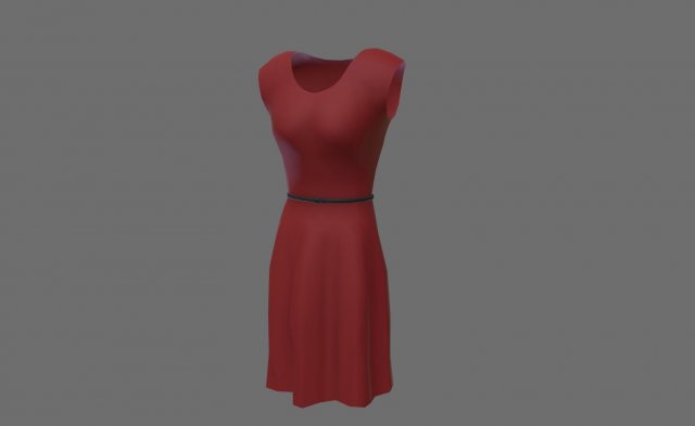 dress 001 3D 모델 .c4d .max .obj .3ds .fbx .stl .blend
