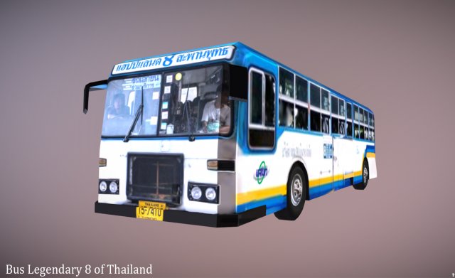 bus legendary 8 of thailand Modello 3D .c4d .max .obj .3ds .fbx .stl .blend 