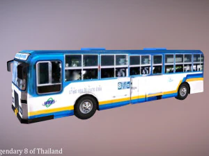 bus legendary 8 of thailand 3D Model