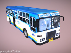 bus legendary 8 of thailand Modello 3D