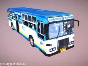 bus legendary 8 of thailand 3D Model