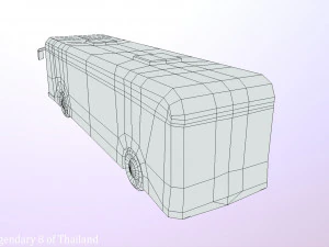 bus legendary 8 of thailand 3D Model