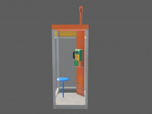 telephone booth 3D-Modell