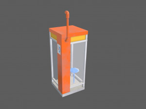 telephone booth 3D-Modell