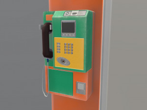 telephone booth 3D-Modell