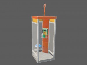 telephone booth 3D-Modell