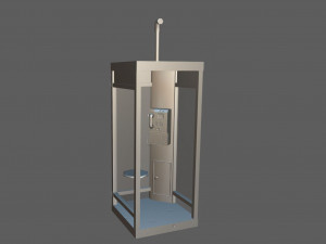 telephone booth 3D-Modell