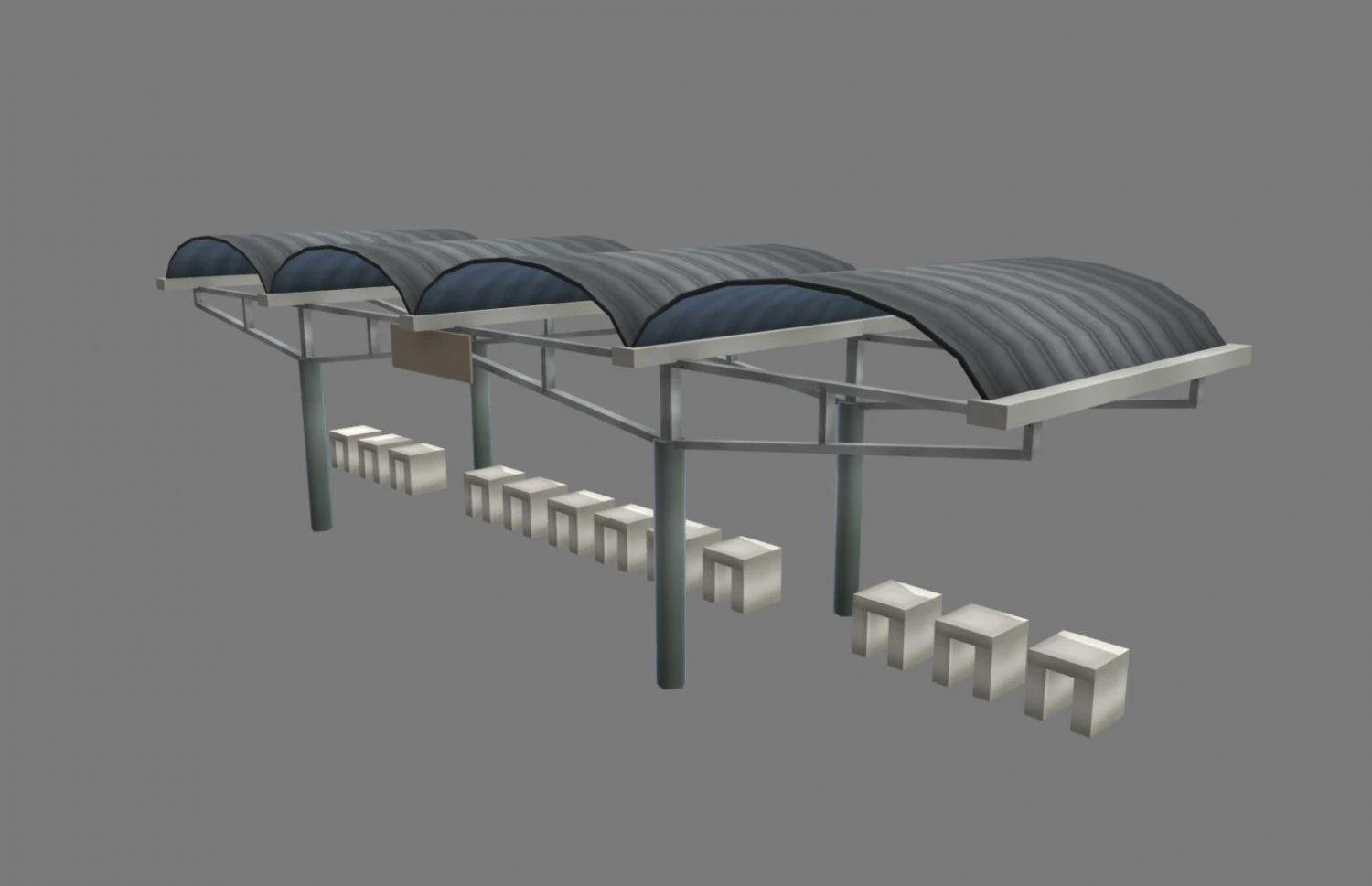 bus stop 3D Model .c4d .max .obj .3ds .fbx .stl .blend