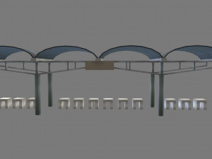 bus stop 3D-Modell