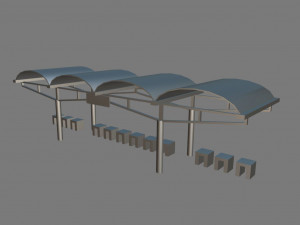 bus stop 3D-Modell