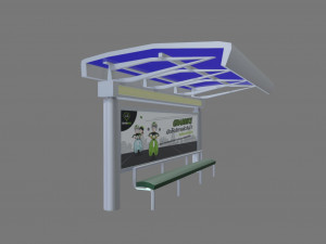 bus stop 02 Modello 3D