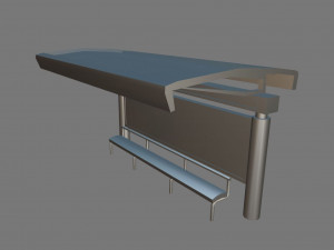 bus stop 02 Modello 3D