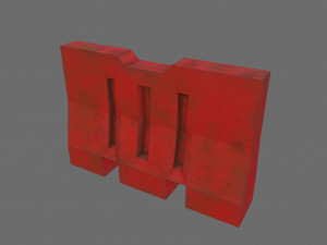 traffic barrier Model 3D