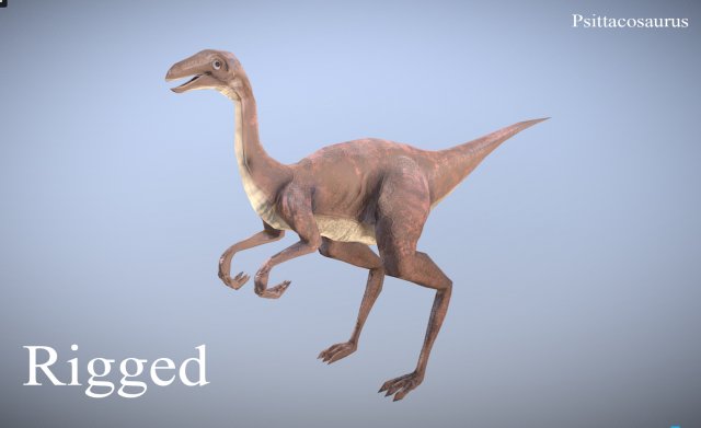 thai dinosaur kinnareemimus Modello 3D .c4d .max .obj .3ds .fbx .stl .blend 