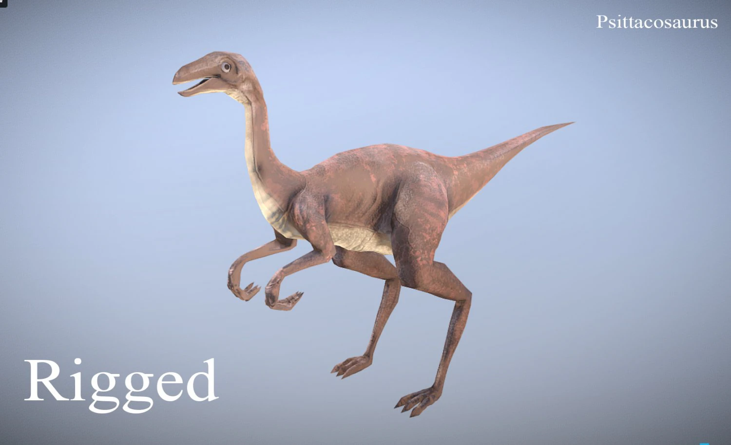thai dinosaur kinnareemimus 3D Model .c4d .max .obj .3ds .fbx .stl .blend