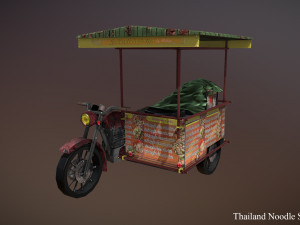 thailand noodle shop low poly 3D 모델