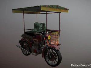 thailand noodle shop low poly 3D Model